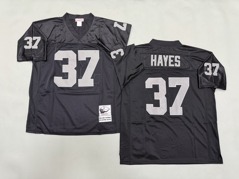 Men 2025 Nike Oakland Raiders #37 Hayes black Throwback Limited NFL Jersey style 001->oakland raiders->NFL Jersey